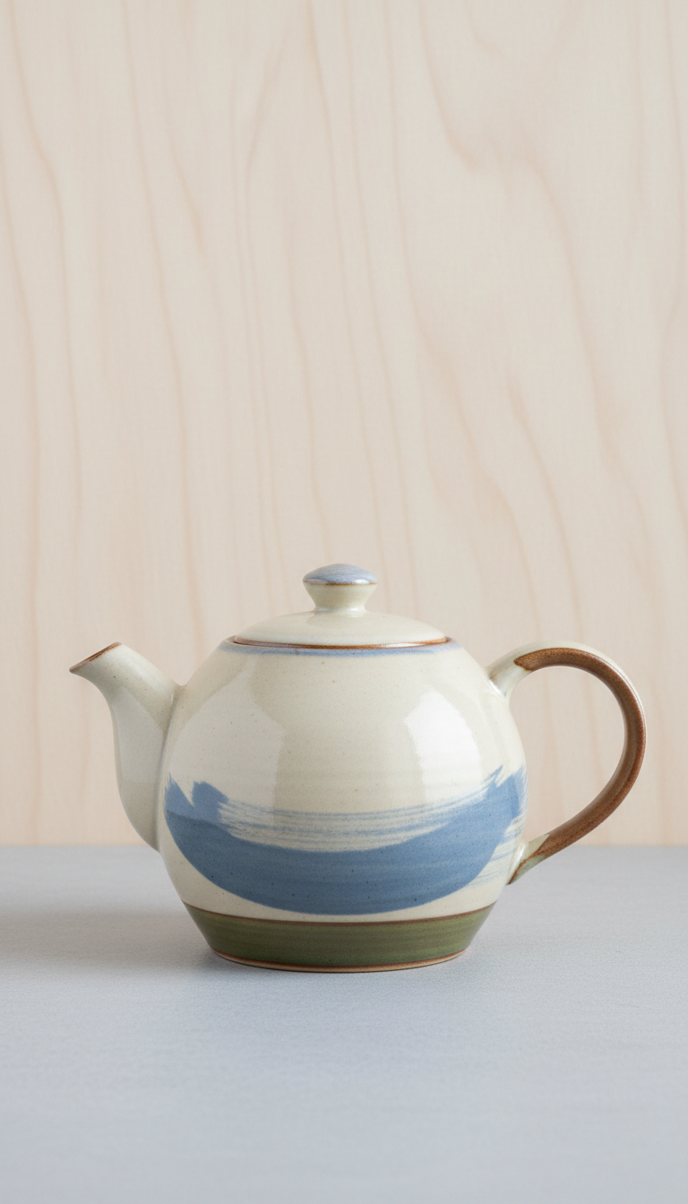 Japanese Ceramic Teapot - Ivory
